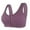 Purple, variant on CFLVAEK Plus Size Bras for Elder Women Comfort Wireless Front Closure Bra Full Cover Cotton Everyday Bras Breathable Push Up Bralette for Large Breasts Beige 40