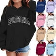 thumbnail image 5 of SGMVNU Girls Graphic Hoodies Trendy Oversized Sweatshirt Hooded Long Sleeve Fashion Fall Winter Hoodie Sweater Preppy Teen Girl Clothes Sky Blue Size 4-5 Years, 5 of 5