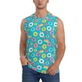 thumbnail image 2 of Goofa Donut Printed Men's Sleeveless T-Shirt - Athletic Gym Workout Tank Top for Men - Moisture-Wicking, UPF 30+ Quick-Dry Muscle Tee-Small, 2 of 8