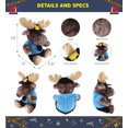 thumbnail image 2 of DolliBu Brownish Sitting Moose Police Officer Plush Toy - Soft Moose Cop Stuffed Animal Dress Up with Cute Cop Uniform & Cap Outfit - 10" Inches, 2 of 6