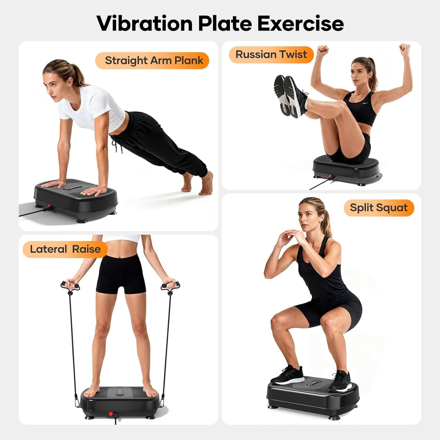 Yolid Vibrating Plate Exercise Machine with Bluetooth & Silicone Pedal for Lymphatic Drainage and Muscle Toning