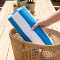 thumbnail image 7 of Unique Bargains Striped Lightweight Quick Dry Absorbent Beach Towel Blue 63" x 31", 7 of 7