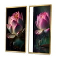 thumbnail image 3 of Designart "Beautiful Pink Lotus Blossoming Elegance I" Lotus Framed Wall Art Set Of 2 - Modern Pink Framed Wall Art Set Of 2, 3 of 6