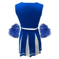 thumbnail image 5 of Riforla Cheerleading Student Sports Day Cheerleading Competition Dress Top Skirt Set Blue XL, 5 of 5