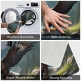 thumbnail image 3 of Rateoe Forest River Bald Eagle Pattern Flannel Door Mat Indoor Outdoor Entrance, Waterproof All-Weather Doormat,Fade Resistant, Low Profile Entryway Mat 16x24in, 3 of 7