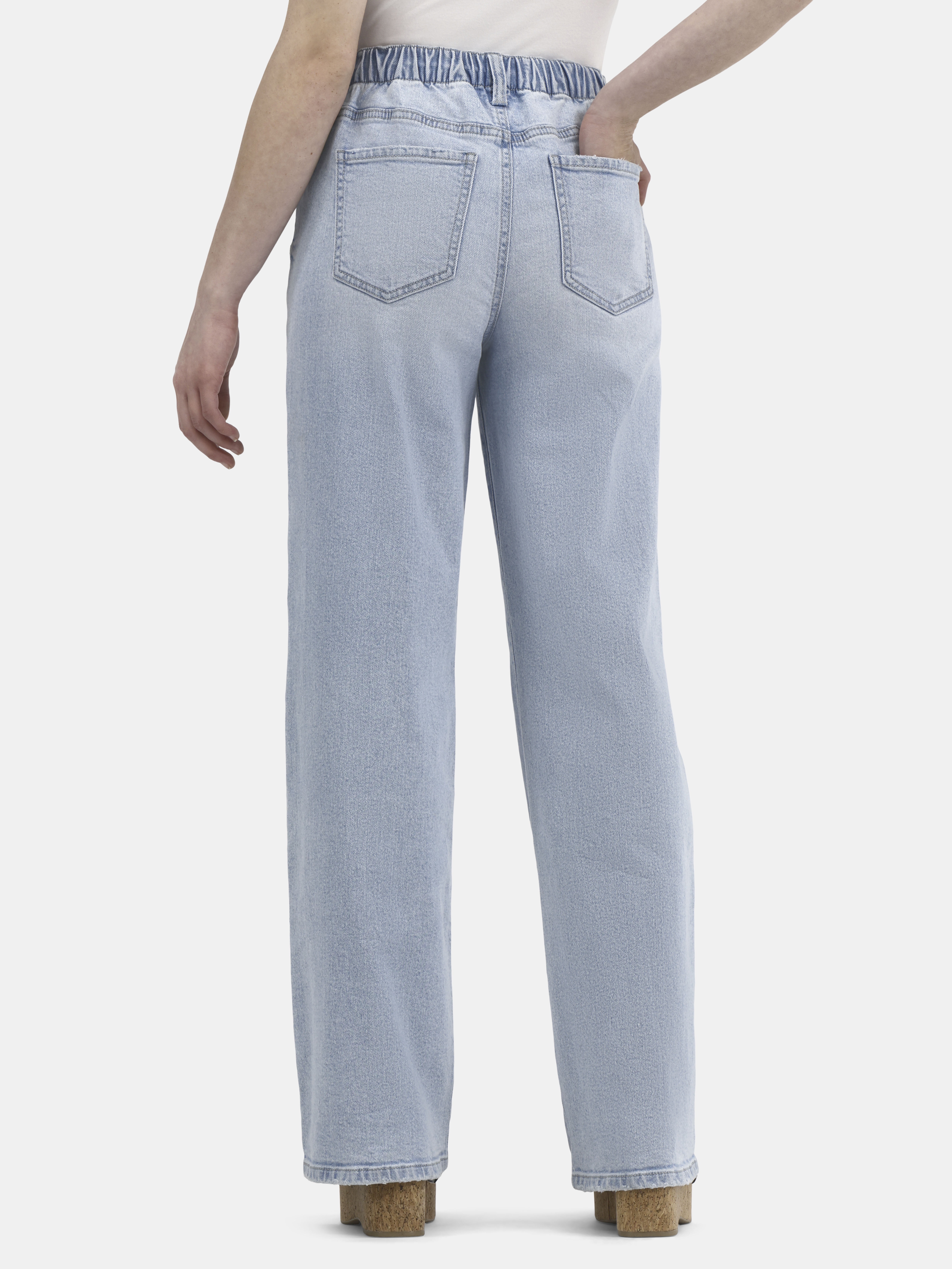 No Boundaries High Rise Baggy Wide Leg Jeans, 32