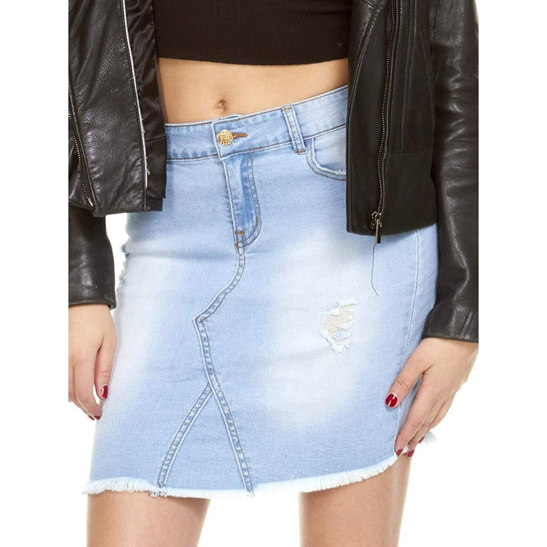 Mid length clearance denim skirts juniors
