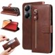 thumbnail image 1 of Estuche de Cuero PU con Cierre para Xiaomi Poco M6 Pro 4G , Funda Protectora con Billetera y Correa, 1 of 6