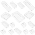 thumbnail image 4 of SHOWERORO 16Pcs Drawer Containers Transparent Plastic Storage Organizer For Office, 4 of 8