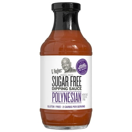 G Hughes Sugar Free Polynesian Dipping Sauce, 18 oz Bottle(Pack of 2)