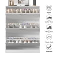 thumbnail image 4 of OXYLIFE Modern 3 Tier Shoe Cabinet for Entryway, Shoe Rack Storage Organizer White, 4 of 10
