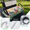 thumbnail image 5 of Golf Cart Seat Covers for 2 Seater, Spring Floral Soft Microfiber Cart Seat Towel Blanket, Botanical Flower Leaf Plant Absorbent Breathable Non Slip Bench Seats Protector for Golf Course 51"x31", 5 of 9
