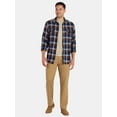 thumbnail image 2 of George Men's & Big Men's Relaxed Fit Double Pocket Flannel Shirt, Sizes XS-3XLT, 2 of 5