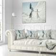 thumbnail image 2 of Designart Huge Horse and Lady on Desert - Animal Throw Pillow - 18x18, 2 of 4