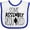 White and Royal, variant on Inktastic Some Assembly Required Right Leg Amputee Boys or Girls Baby Bib