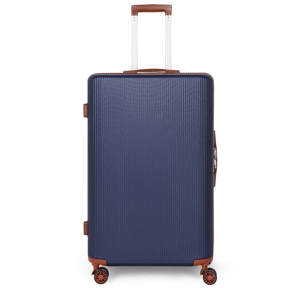 Luggage 3-Pieces Set ABS Durable Suitcase with Spinner Wheels Blue 20"24"28"