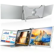 DORPU S15 14" Triple Monitor Extender for Laptop Portable Folding Dual Screen Compatible with 15-17.3" Mac Windows Laptop