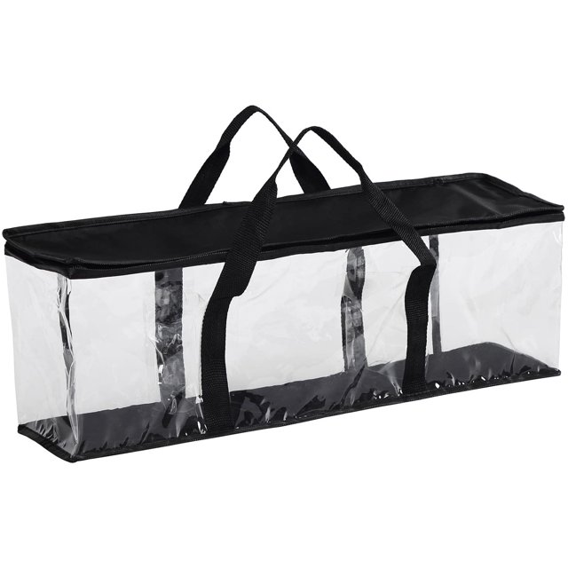 Bolsas de almacenamiento de DVD, hasta bolsas de almacenamiento transparentes de PVC Bolsas de mano para libros Gran capacidad Convenientes bolsas de almacenamiento para CD resistentes a la humedad Bolsas de almacenamiento ER