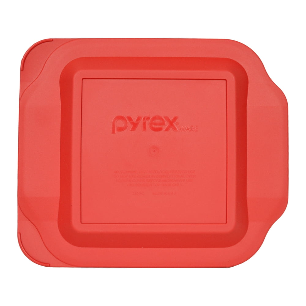 Pyrex Replacement Lid 222PC 2Qt Red Plastic Cover for Pyrex 222 8"x8