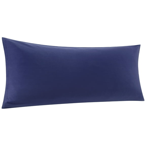 Unique Bargains Cotton Zipper Closure Breathable Body Pillowcase Navy Blue 20"x54"