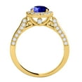 thumbnail image 4 of Aonejewelry 1.35 Ct. Halo Tanzanite and Diamond Engagement Ring Crafted In 14k Solid Yellow Gold (A+ , I2-I3), 4 of 4