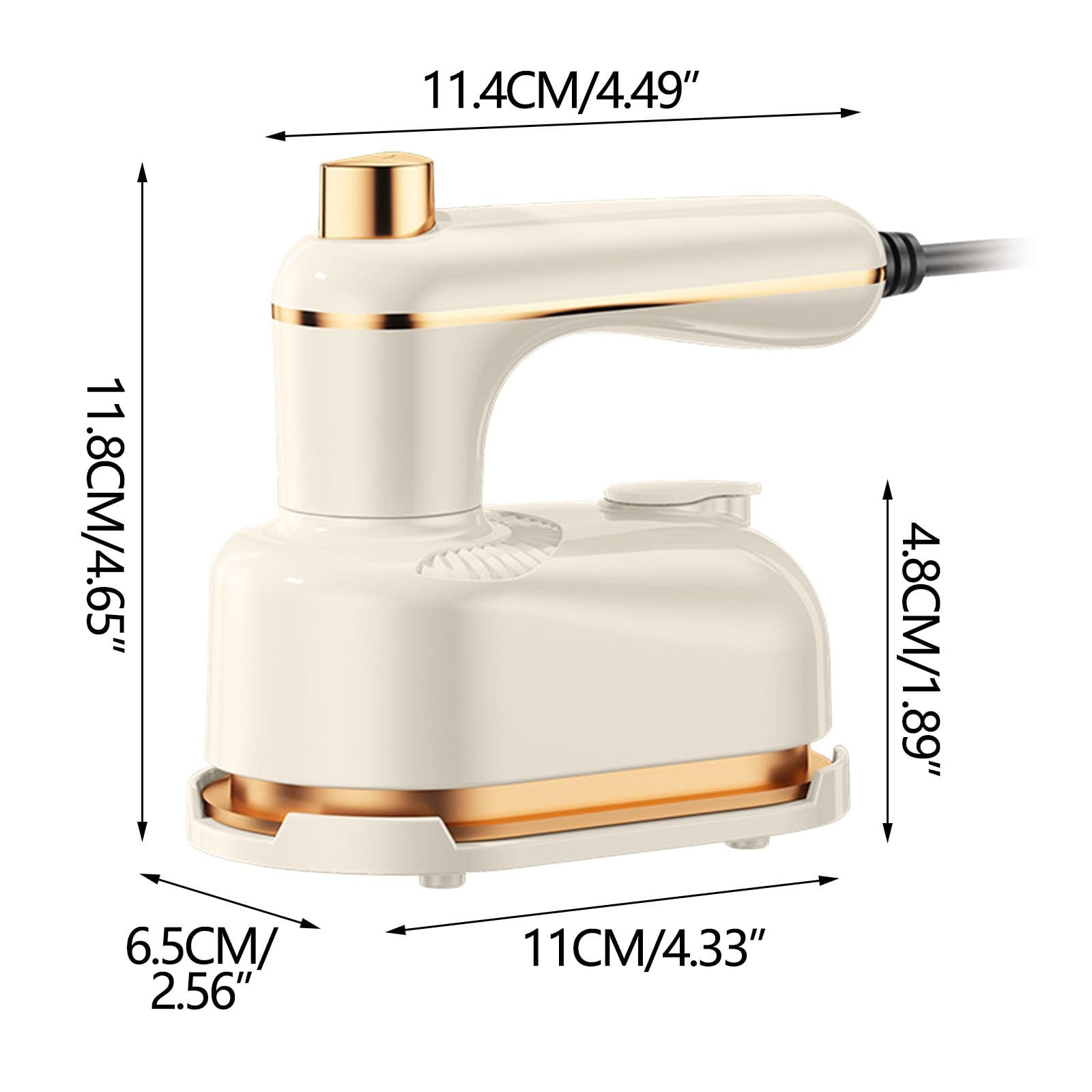 Clothes Steamer Handheld,2-In-1 Steam Iron with Rotating Handle,Compact and Lightweight,Automatic Constant Temperature Protection,Suitable for Home,Travel or Office Use(4.4x4.6x2.5inch)