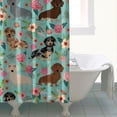 thumbnail image 4 of Dachshund and Flower Shower Curtain 72"x84" ,Bathroom Decorative Shower Curtains Set with 12 Hooks,Modern Waterproof Washable Shower Curtain, 4 of 6