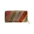 thumbnail image 3 of CTM  Vegan Leather Rainbow Striped Wallet (Women), 3 of 4
