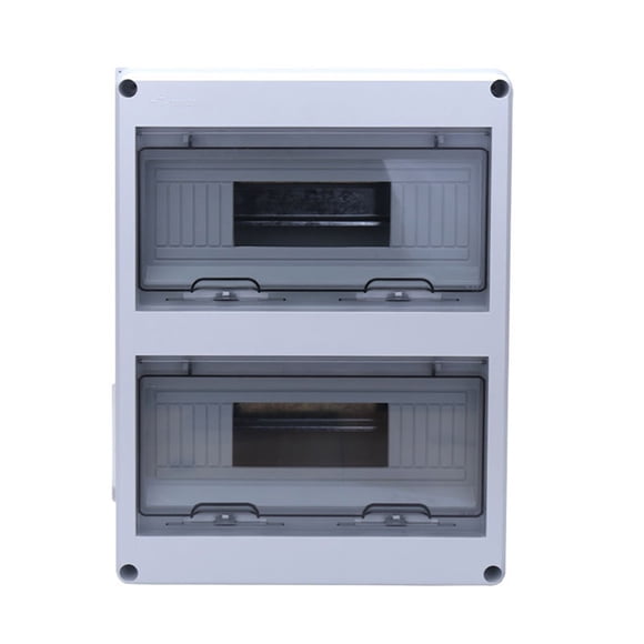 Surface-Mounted Junction Box 2 Rows 24 Circuits Plastic Outdoor Electrical Waterproof Distribution Box Switch Box