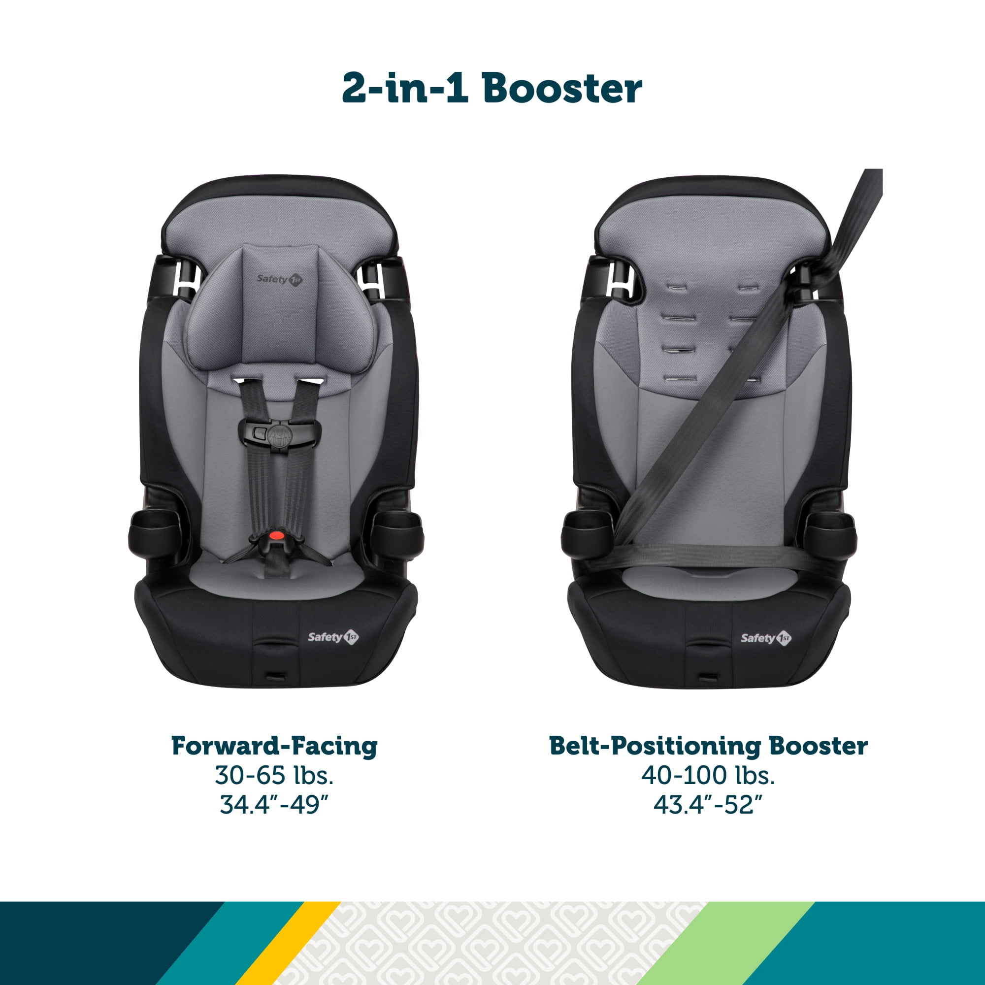 Safety 1st Grand 2-in-1 Booster Car Seat, High Street, Toddler, Unisex