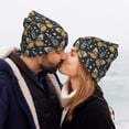 thumbnail image 5 of Pofeuu Flower Butterfly Print Beanie Hat for Men Women Knit Winter Hat Warm Cuffed Skull Beanie Slouchy Soft Unisex, 5 of 6