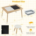 thumbnail image 3 of Costway Sensory Table with 2 Stools, Detachable Double-Sided Tabletops & 2 Storage Bins, 3 of 10