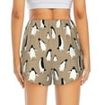 thumbnail image 4 of Uemuo Lovely Penguin Pattern Women's Athletic Shorts High Waisted Running Shorts with Liner Pockets Gym Elastic Workout Shorts-XX-Large, 4 of 9