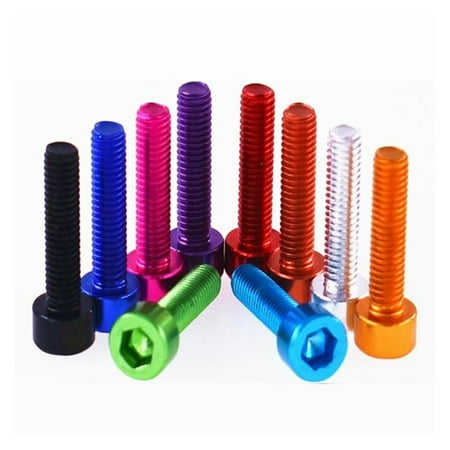 

ZX 10pcs Din912 Aluminum Cap Head Screw M3 M4 M5 M6*6/8/10/12/16/20/25 Colourful Aluminum Hex Socket Screw (Color : Gloden Size : M3x10 10pcs)-0810