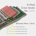 thumbnail image 2 of Cosyfeel Crew Socks for Women 4-Pack Soft Cozy Cotton Women's Cotton Eco-Friendly Cute Patterns Multicolor Women Sock (Stripes, 6-9 US), 2 of 6