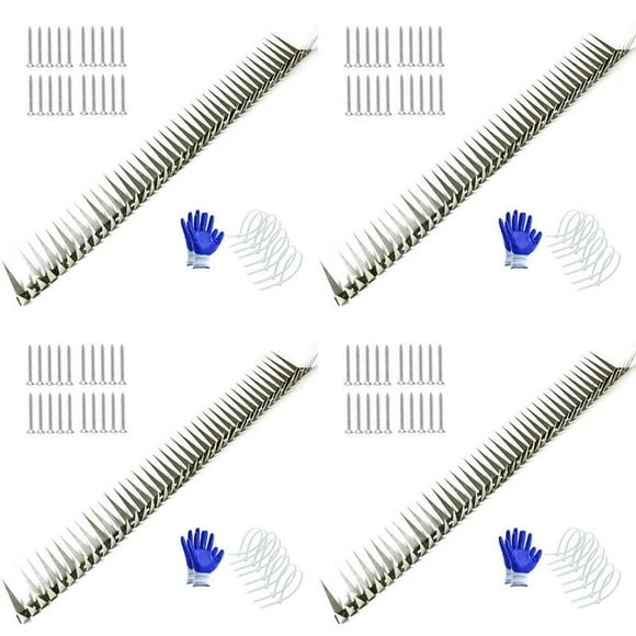 4X el Deflector Antirata, Serpiente y Ardilla Bloquea las Ratas Que Se Arrastran, Tubería de Agua de Gas Natural, Aire Acondicionado, Cubierta de Puñalada, Picos de 1m
