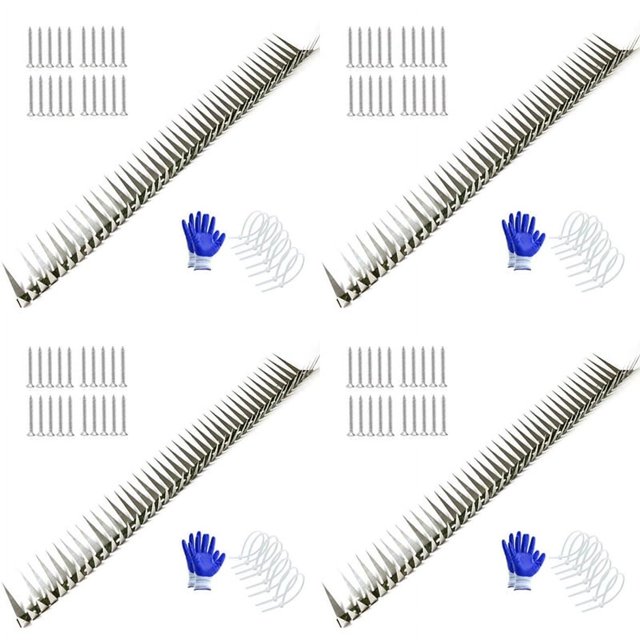 4X el Deflector Antirata, Serpiente y Ardilla Bloquea las Ratas Que Se Arrastran, Tubería de Agua de Gas Natural, Aire Acondicionado, Cubierta de Puñalada, Picos de 1m