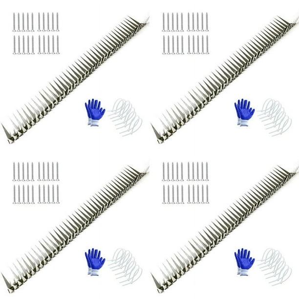 4X el Deflector Antirata, Serpiente y Ardilla Bloquea las Ratas Que Se Arrastran, Tubería de Agua de Gas Natural, Aire Acondicionado, Cubierta de Puñalada, Picos de 1m