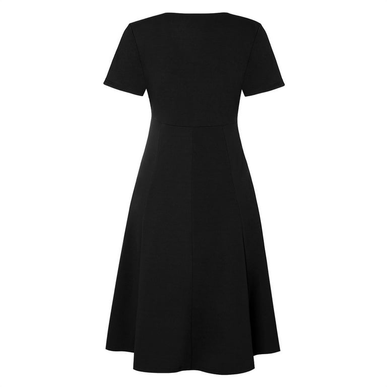 knee length dresses for ladies Elegant Midi Length Ruffles Sleeves Chiffon Dresses Empire Waist Eveni main image 1