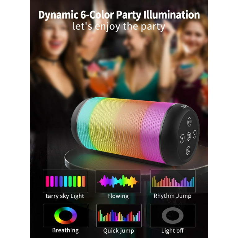 AFK 15W Bluetooth Speaker with RGB Lights, HD Sound, 20-Hour