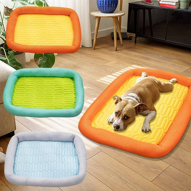 Fiudx Cama para Mascotas, Diseño Moderno Tipo Sándwich, Tela Transpirable, Soporte para El Cuello Elevado, Cómoda y Cerrada, para Perros Pequeños y Medianos, Versátil, Acogedor Espacio para Dormir, T