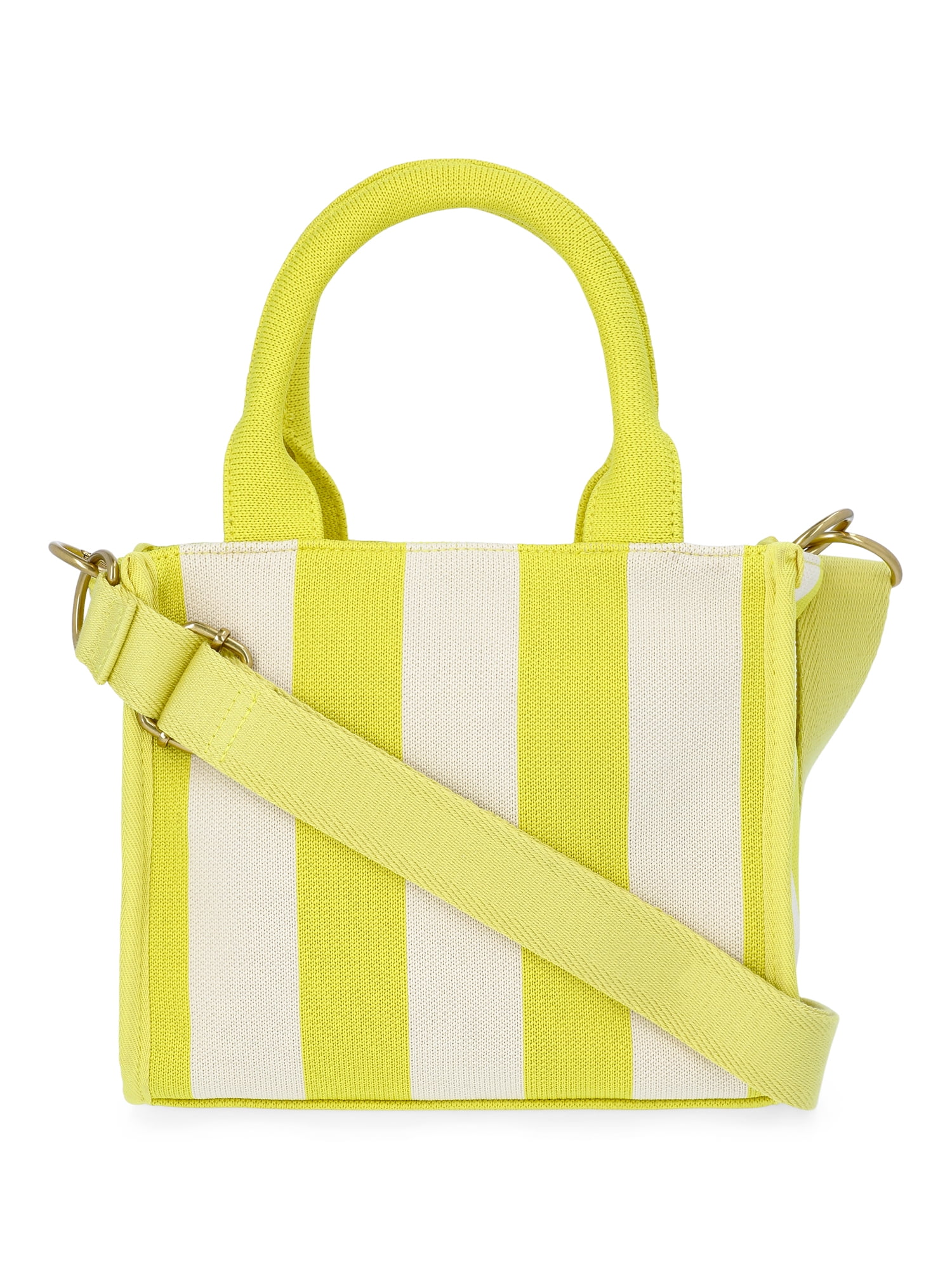 Free Assembly Women's Mini Satchel Handbag, Khaki/Natural Citron