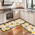 thumbnail image 3 of Kitchen Rugs Sets Of 2,Yellow Lemon Fruits GreenLeaves Pattern Anti Fatigue Kitchen Mat Rugs Non Slip Washable,Decorative Kitchen Floor Mats for Kitchen,Sink,Laundry,17"x47"+17"x47", 3 of 5