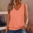 thumbnail image 2 of Kovlvoll Womens Tank Tops Summer Clothes Casual V Neck Sleeveless Solid Color Loose Fitting Outfit Basic Camis Shirts, 2 of 5