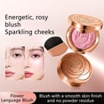 thumbnail image 6 of Matte Powder Blush, Multi-purpose Soft Light Flower Powder Blusher, Natural Radiance Cheek Tint, Brighten for Mature Skin Won't Settle into Fine Lines, Contour & Highlight  Lightweight Finish, 6 of 9