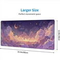 thumbnail image 2 of Cute Gaming Mouse Pad Desk Pad Pink Purple Gold Clouds Mousepad XL Large Gaming Mouse Pad Laptop Keyboard Mat Desk Pad Office Home Decor for Women Girl 31.5"x11.8", 2 of 7