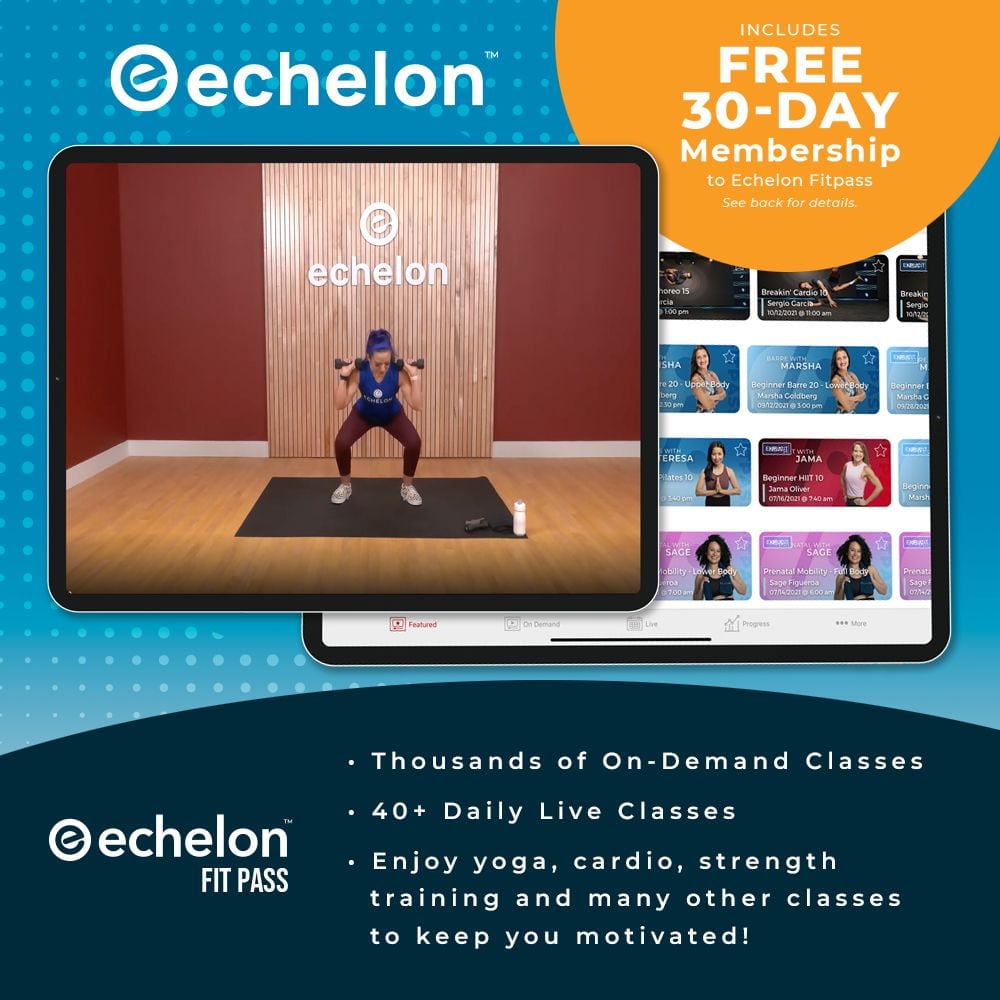 Echelon Flex Ultra vélo de'exercise pliable, vertical et incliné avec écran LCD et essai GRATUIT de 30 jours d’adhésion à Echelon FitPass - noir