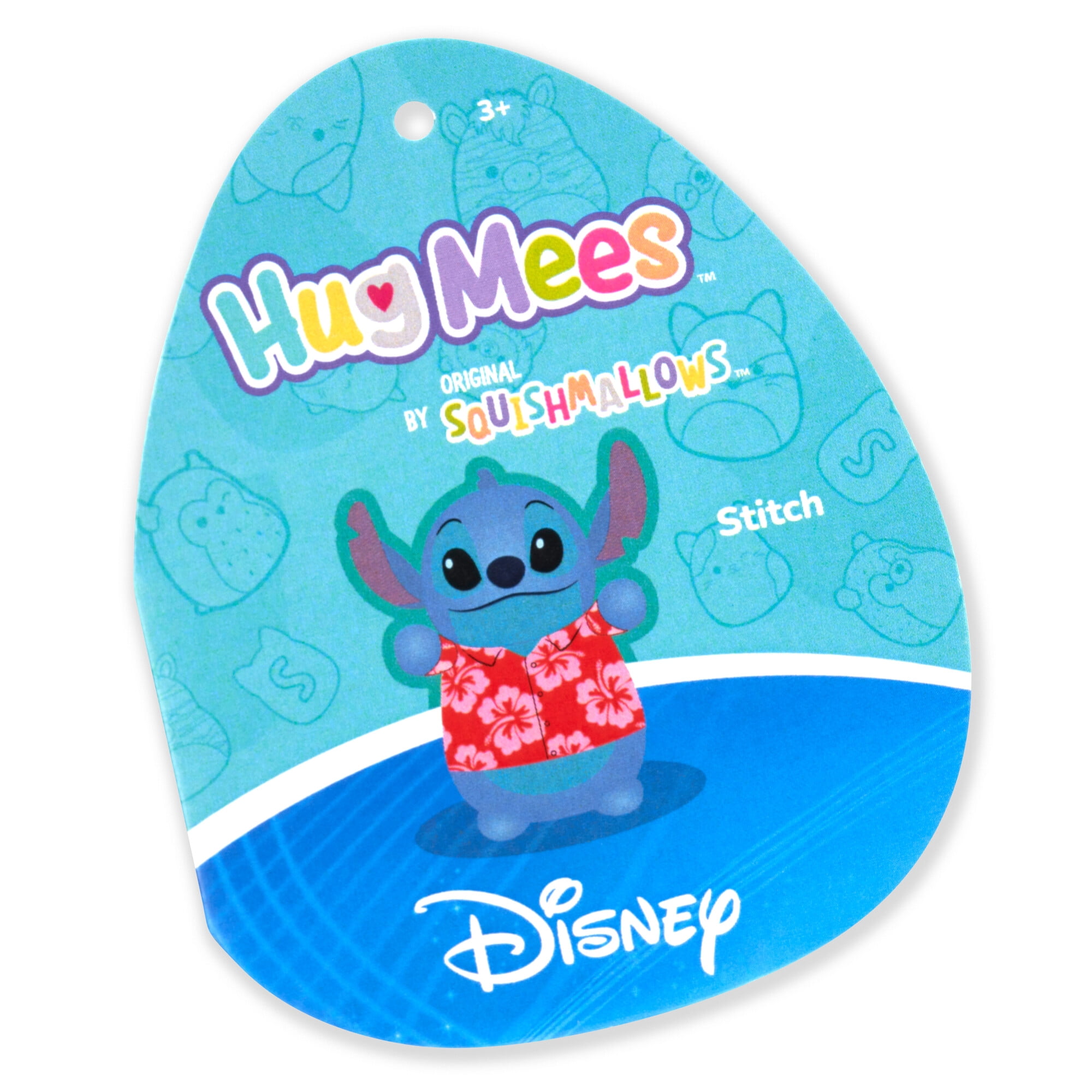 Peluche Stitch en chemise hawaïenne de Disney HugMees par Squishmallows 14 pouces