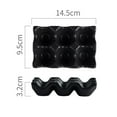 thumbnail image 7 of 6 Holes Egg Tray Holder Refrigerator Holds 6 Fresh Eggs Anti Slip Egg Organizer Egg Storage Lattice for Kitchen Fridge Home Black, 7 of 7