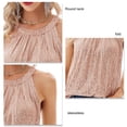 thumbnail image 4 of Camiseta sin mangas con lentejuelas y purpurina, cuello redondo, camiseta sin mangas con lentejuelas brillantes para mujer, verano, 4 of 5